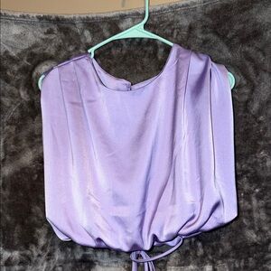 DO+BE Lavender Satin Blouse